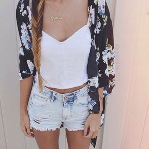 Rare Brandy Melville Floral Kimono